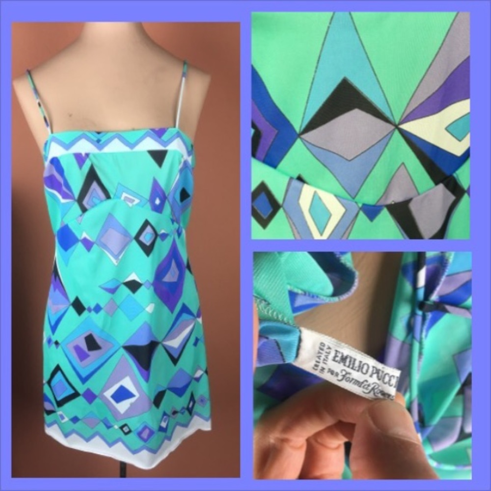 1960s Emilio Pucci for Formfit Rogers Psychedelic Print Slip